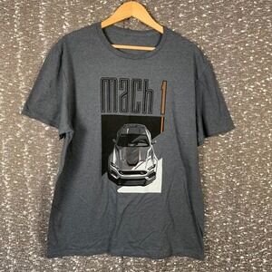 Ford Mach 1 Mustang 1969-2021 Gray Graphic T-Shirt Mens